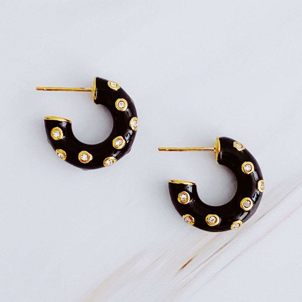 Jeweled Hoop Earrings for Casual Wear - Stunning & Versatile