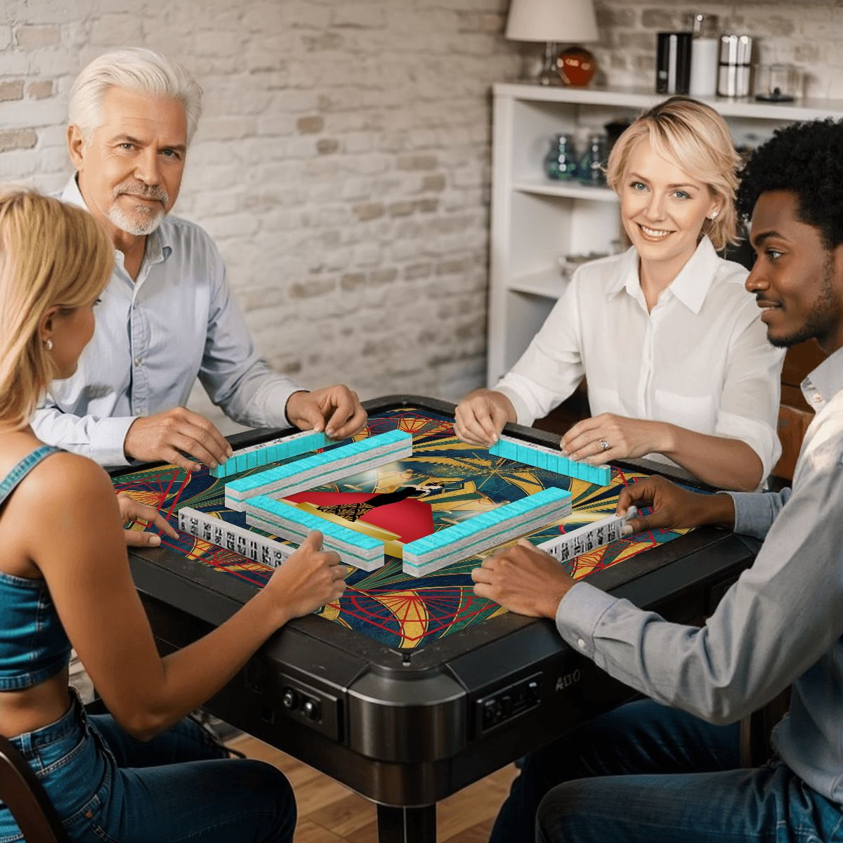 Art Deco Hollywood Regency Mahjong Mat