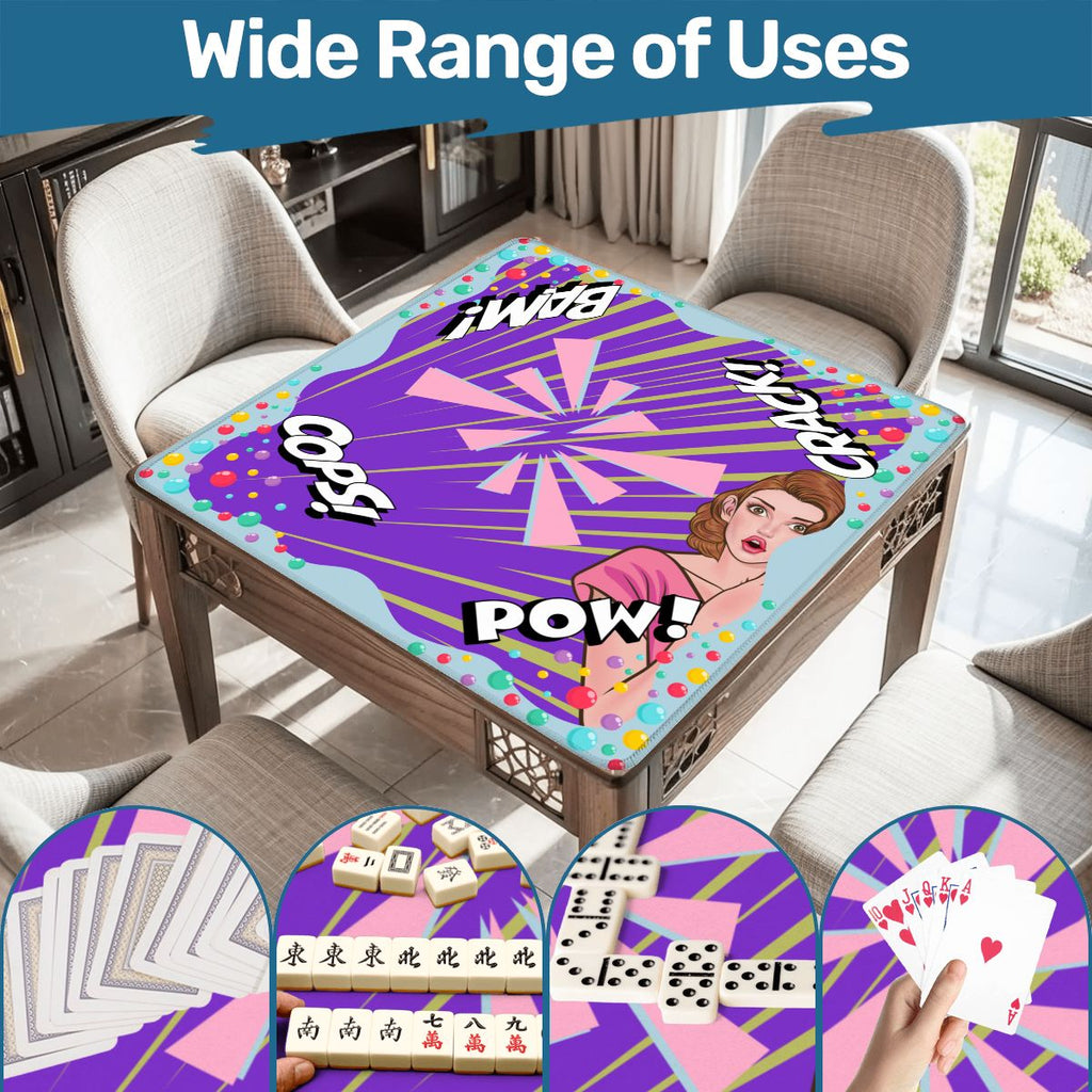 Purple Pop Art Mahjong Mat