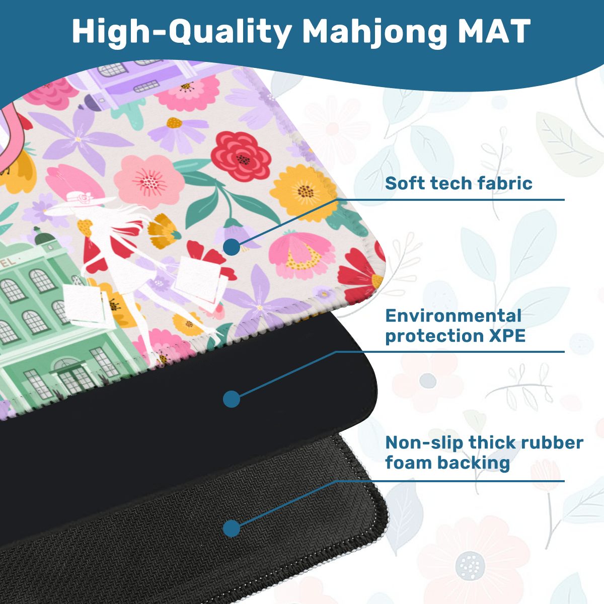 Charleston South Carolina Preppy Pastel Mini Mahjong Mat