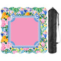 Floral Chinoiserie Preppy Pastel Scalloped Mahjong Mat