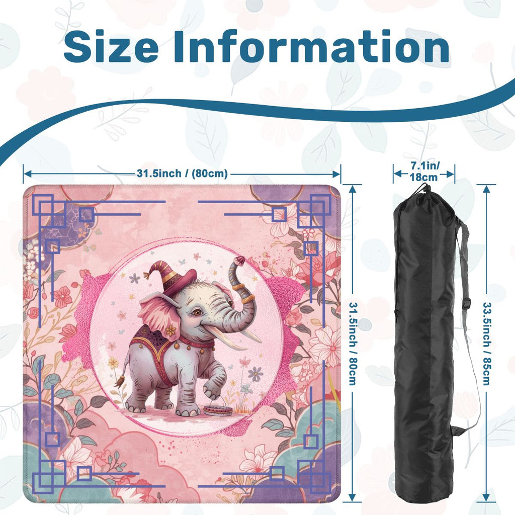 Tilley Tusk Magical Asian Garden Elephant Mahjong Mat