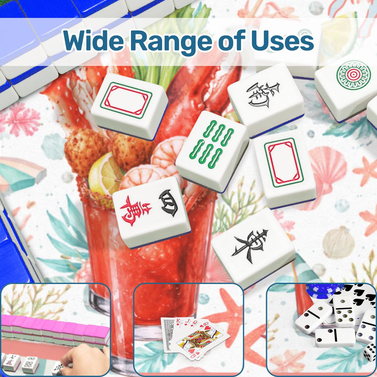 The Charleston Bloody Mary Coastal Scalloped Mahjong Mat