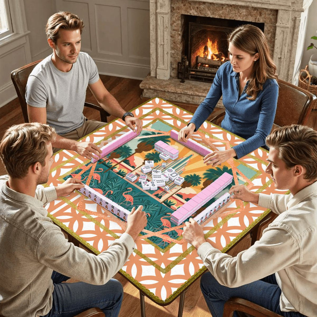 Art Deco Citrus Palm Springs Playfield Mahjong Mat