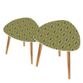 Art Deco Modern Nesting Tables, Army Green Navy Blue Designed