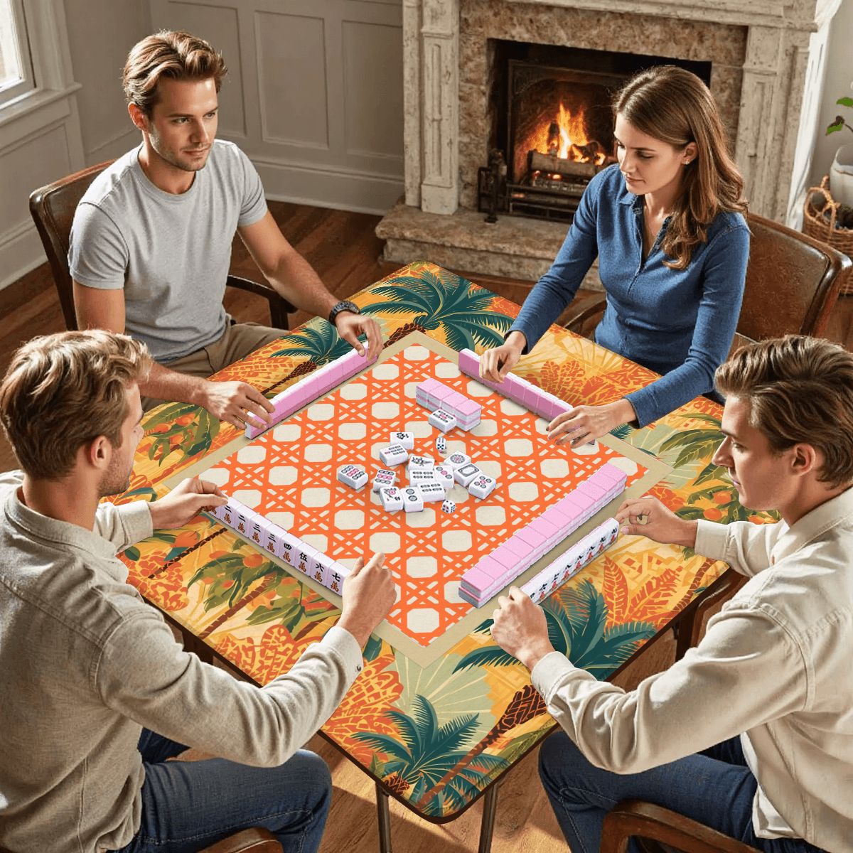 Cane Paradise Mahjong Mat