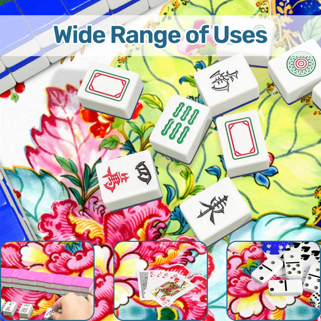 Tobacco Leaf Floral Round Mahjong Mat