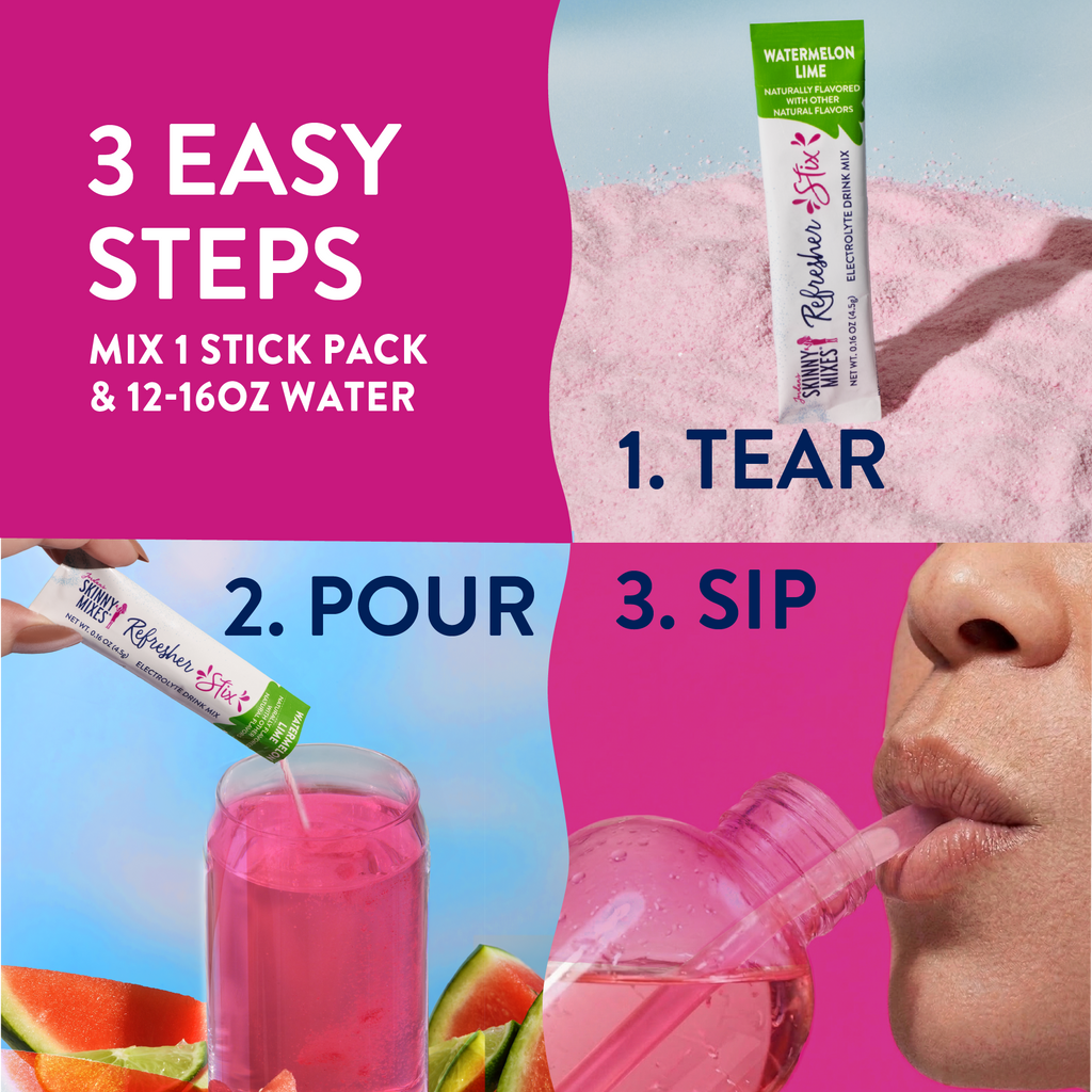 Jordan's Skinny Mixes - Refresher Stix 16 ct - Watermelon Lime