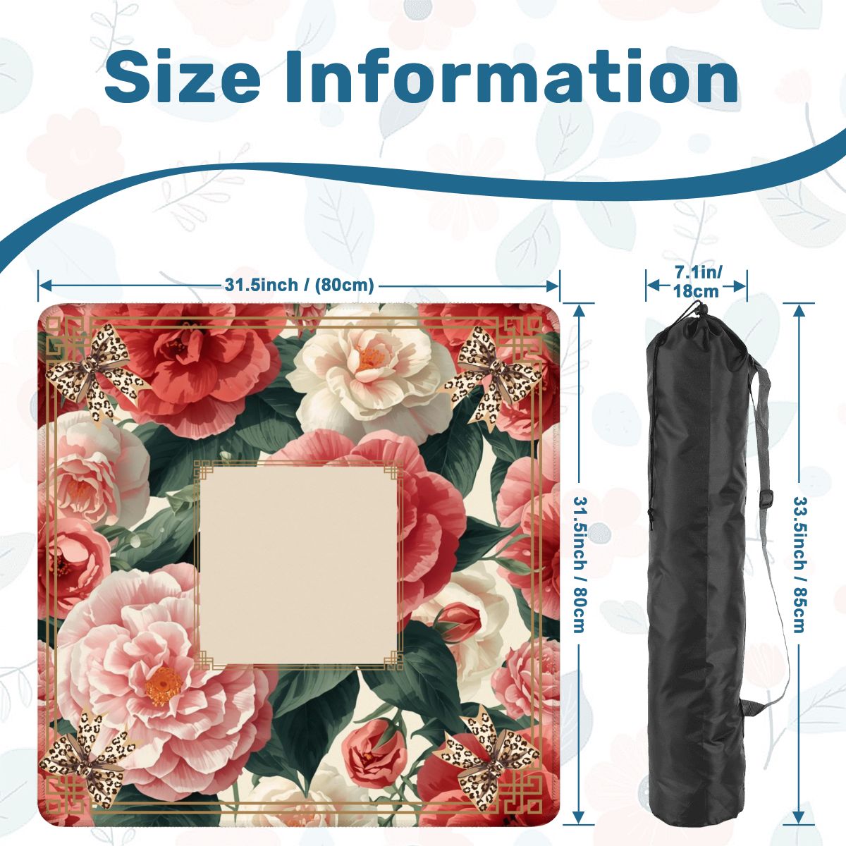 Southern Floral Camellias In Bloom Mahjong Mat