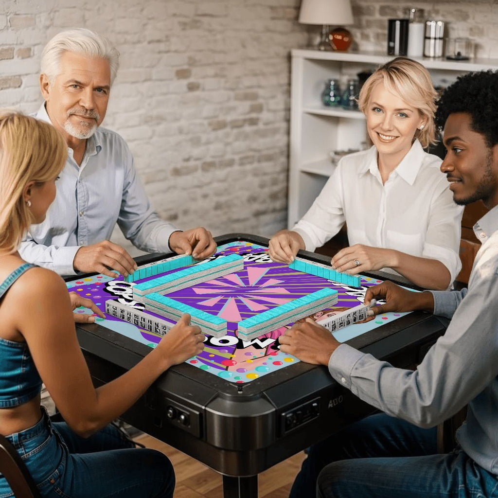 Purple Pop Art Mahjong Mat