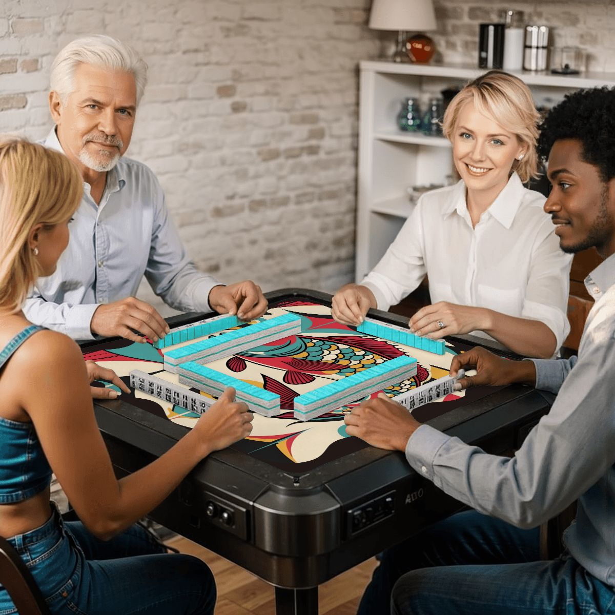 Lucky Fin Modern Mahjong Mat