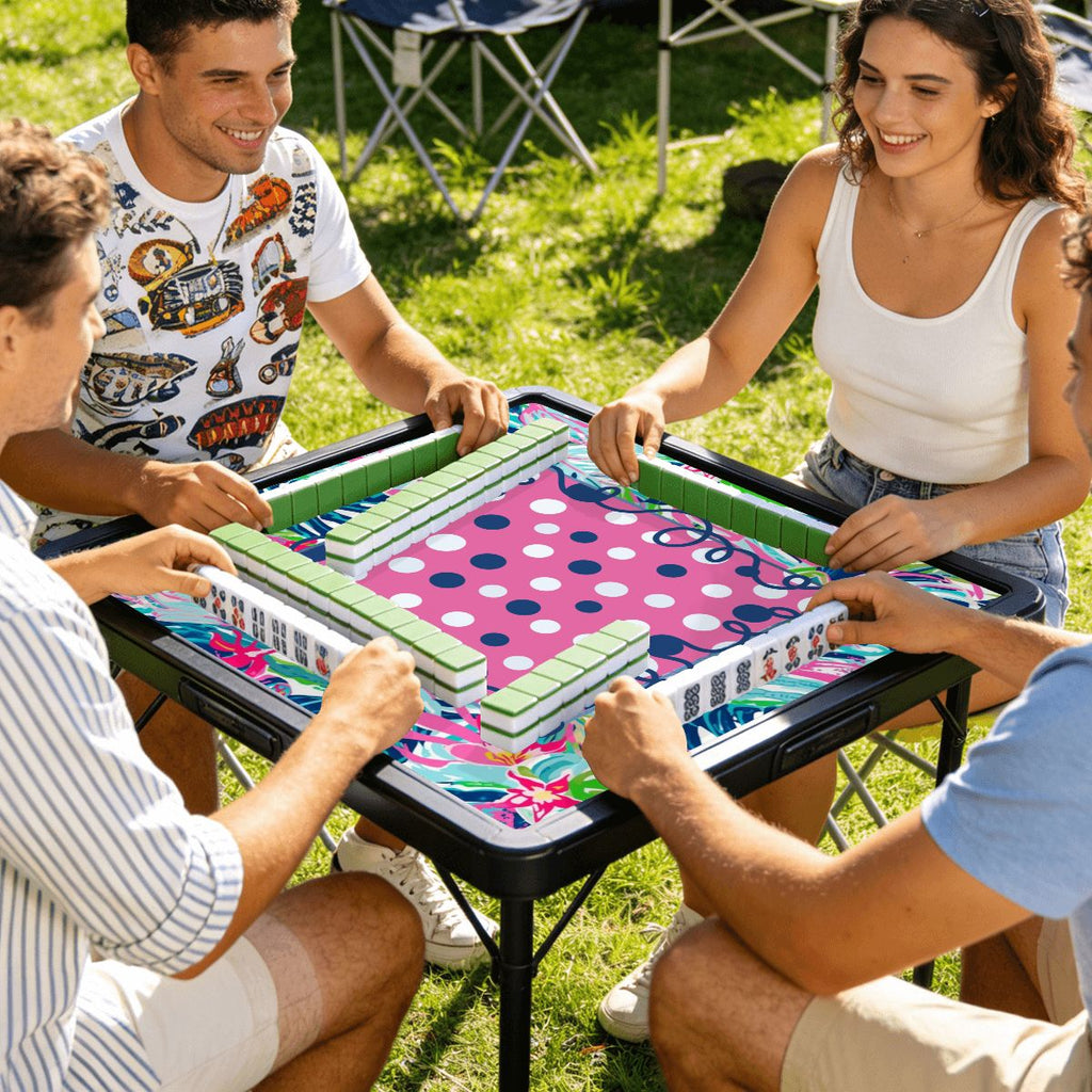 Preppy Pastel Polka Dot Mini Mahjong Mat