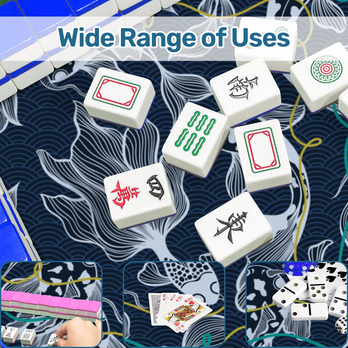 Koi Fish Calling Nautical Mahjong Mat