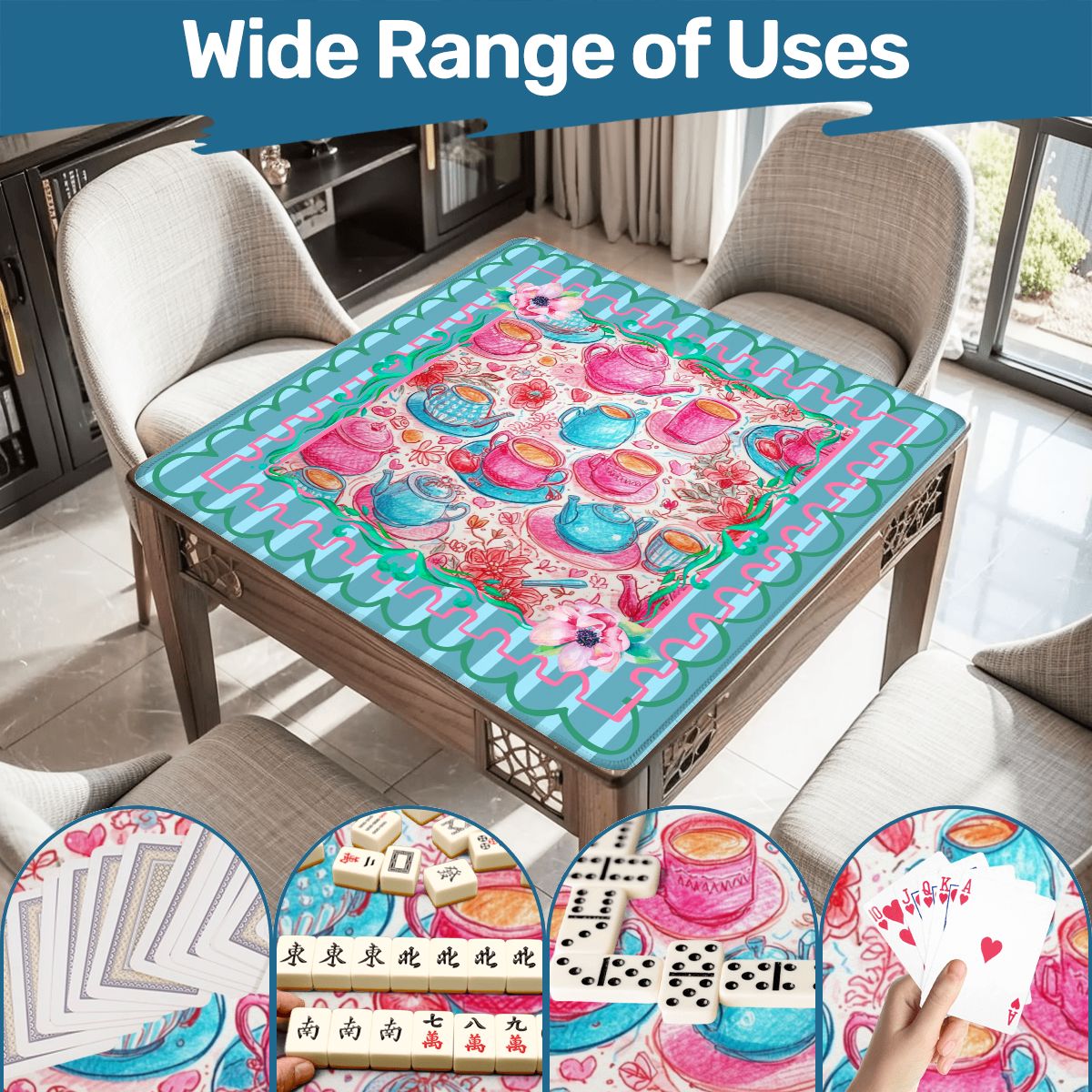 Tea Time Pastel Parlor Mahjong Mat
