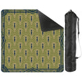 Art Deco Designed Mahjong Mat, Green Blue Speakeasy Collection