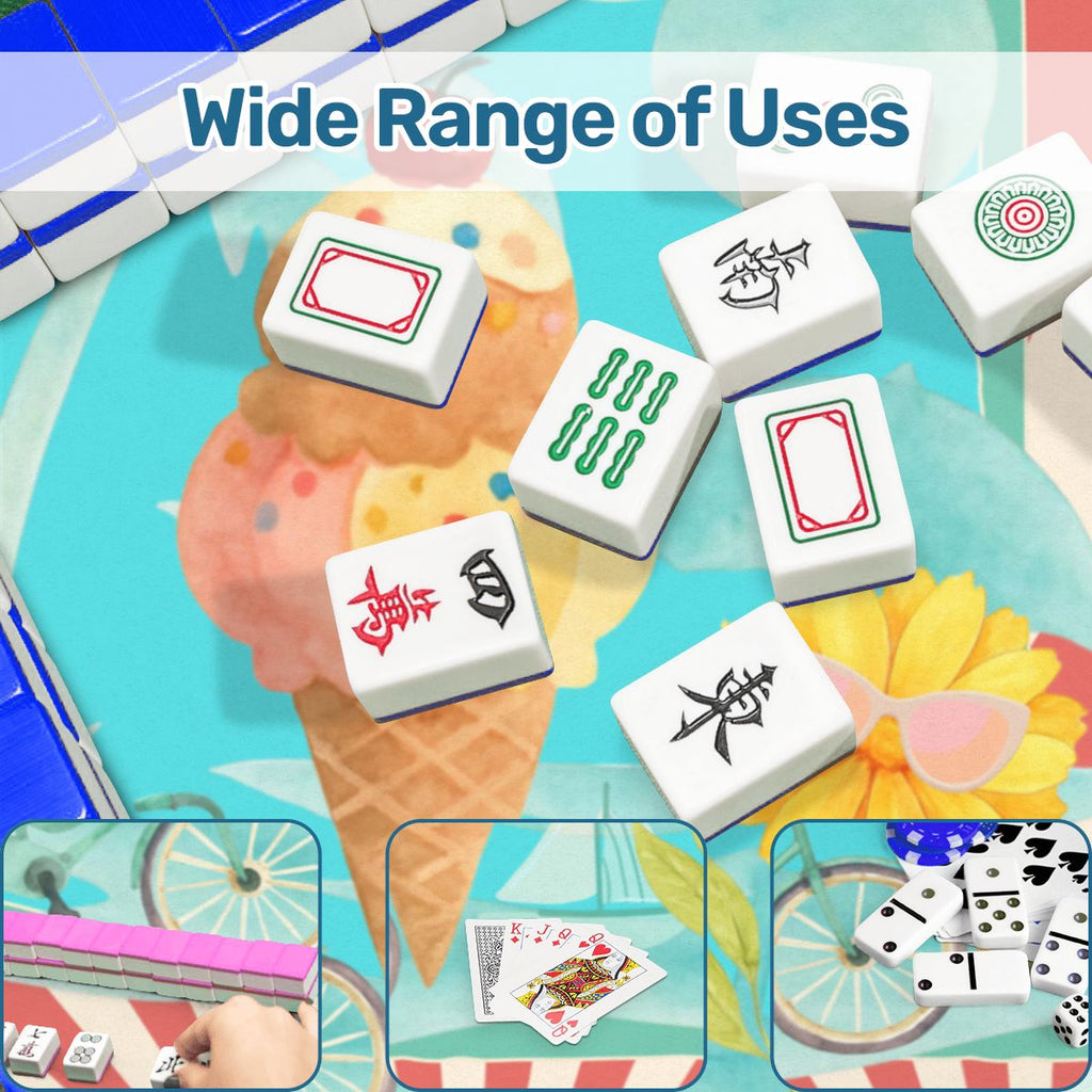 Summer Time Summer Time Scalloped Mahjong Mat