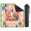 Oh Deer Christmas Mahjong Mat, Argyle Pastels And Whimsical Reindeer