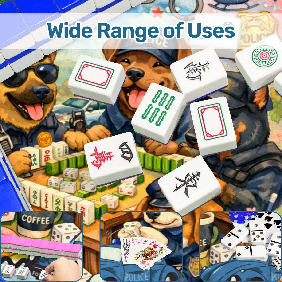 Paw Po Patrol Police Dogs Mahjong Mat