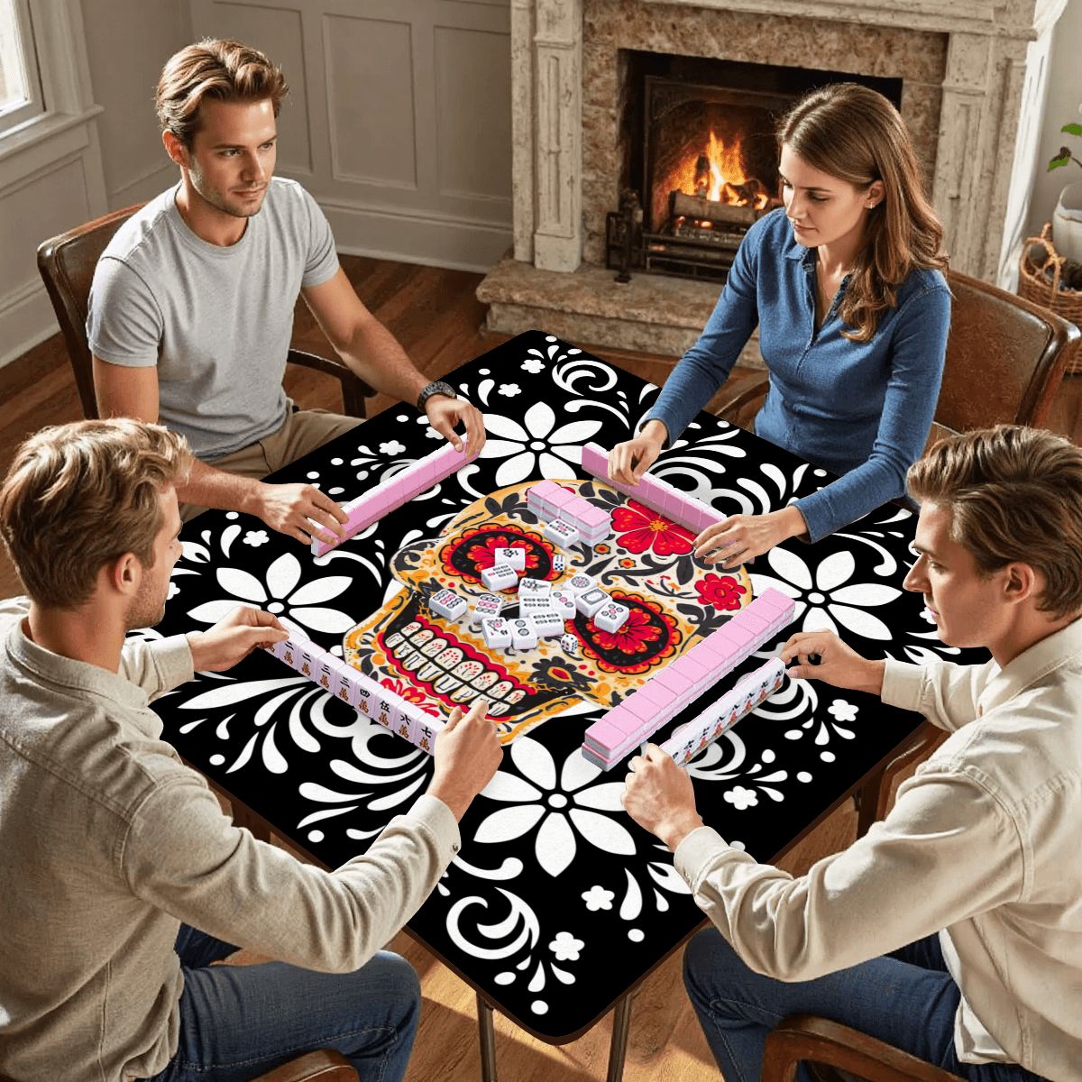 Sugar Skull Mahjong Mat