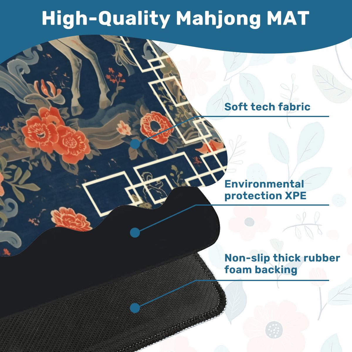 Year Of The Firehorse 2026 Scalloped Mahjong Mat