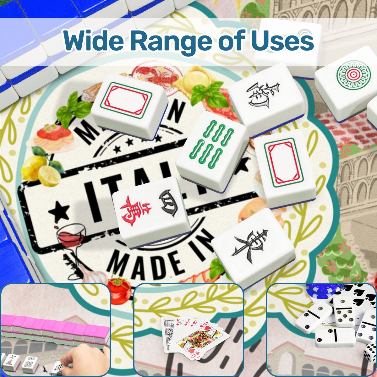 Italian Foodie Mahjong Mat, Tour Of Italy