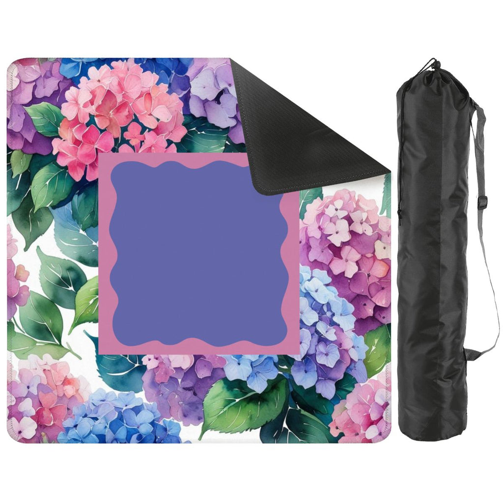 Watercolor Hydrangea Blooms In Purple Pink Pastel Mahjong Mat