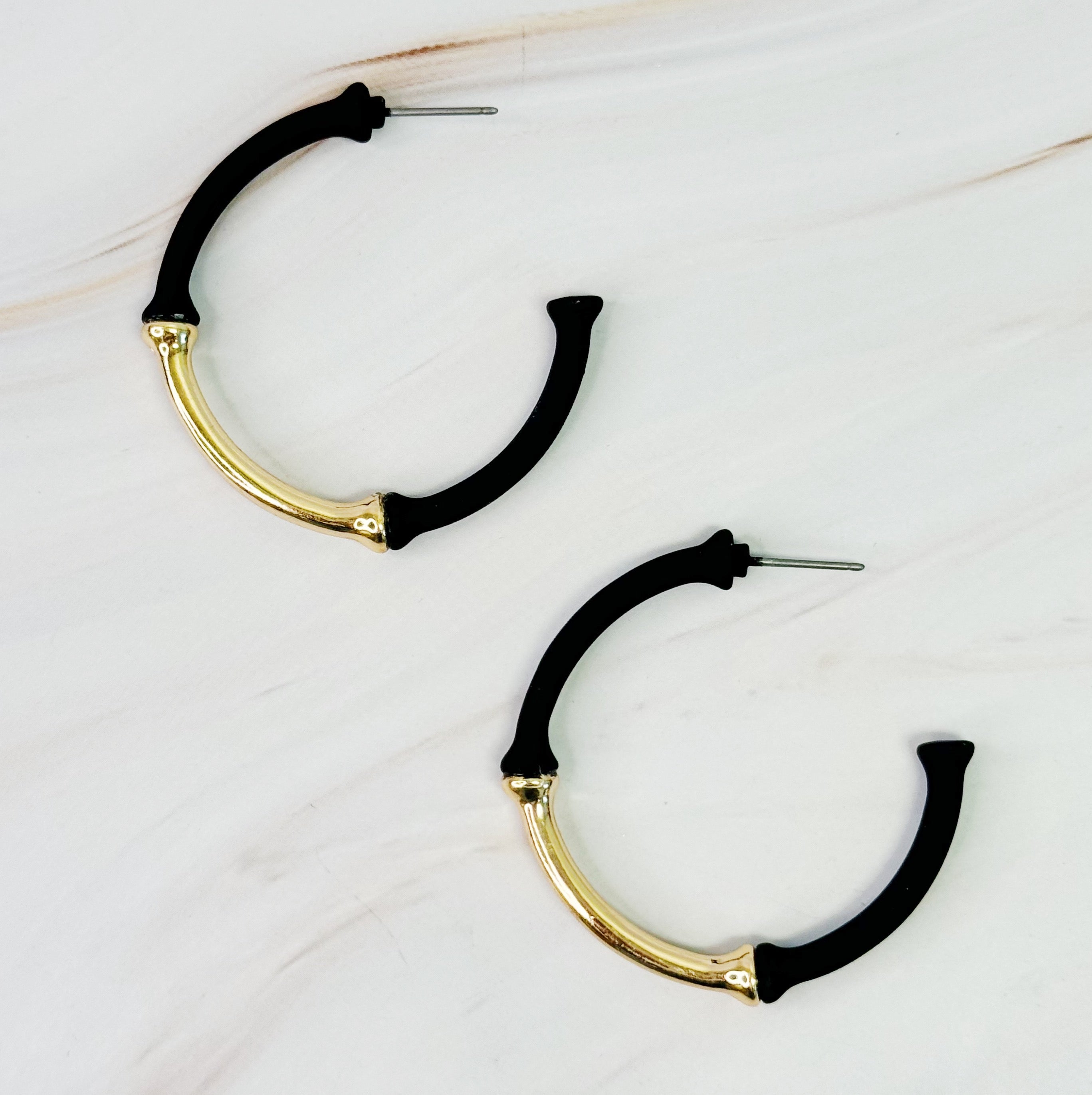 Colorful Bamboo Hoop Earrings for Vibrant Style