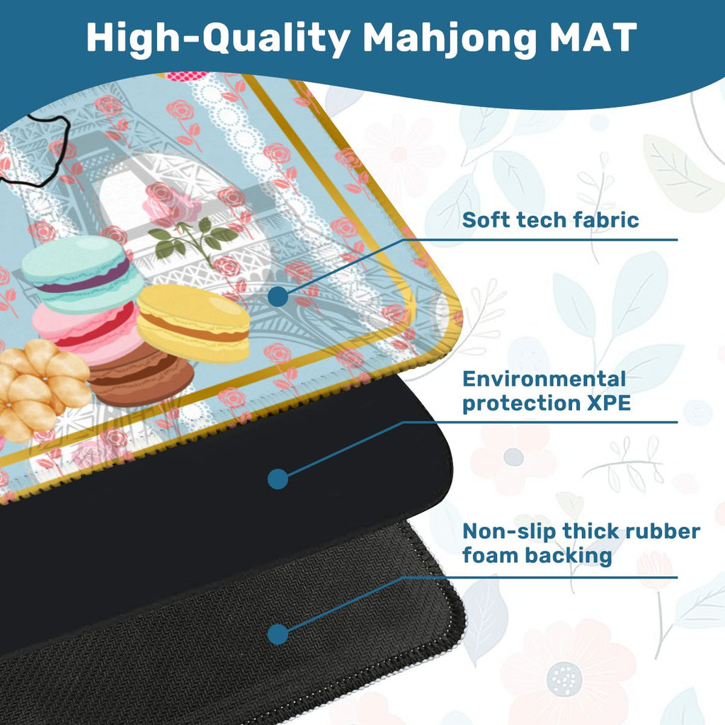 The French Patisserie Mahjong Mat 33"x33" (Ship Rolled up)