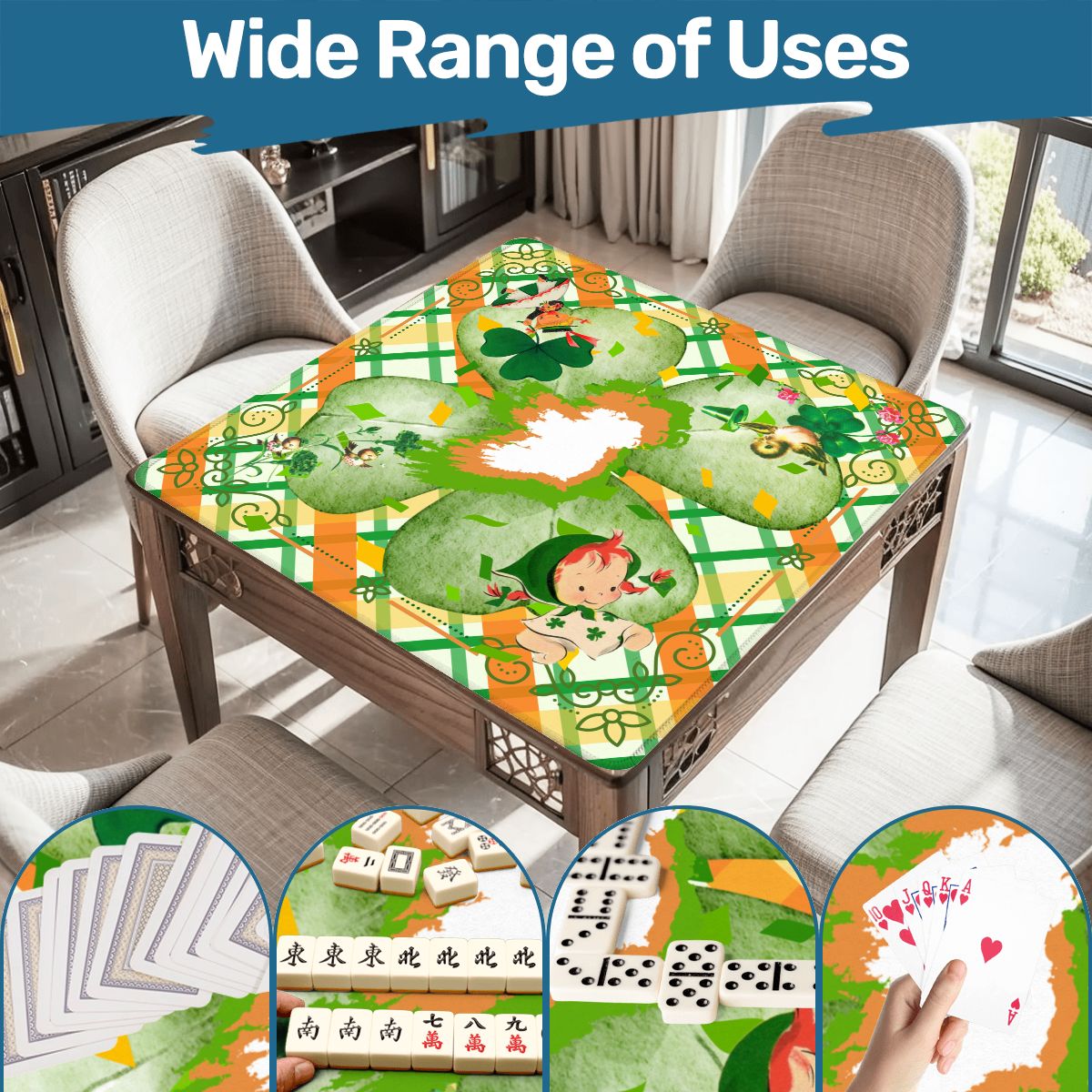 Luck Of The Irish, Vintage Nostalgia Charming Mahjong Mat