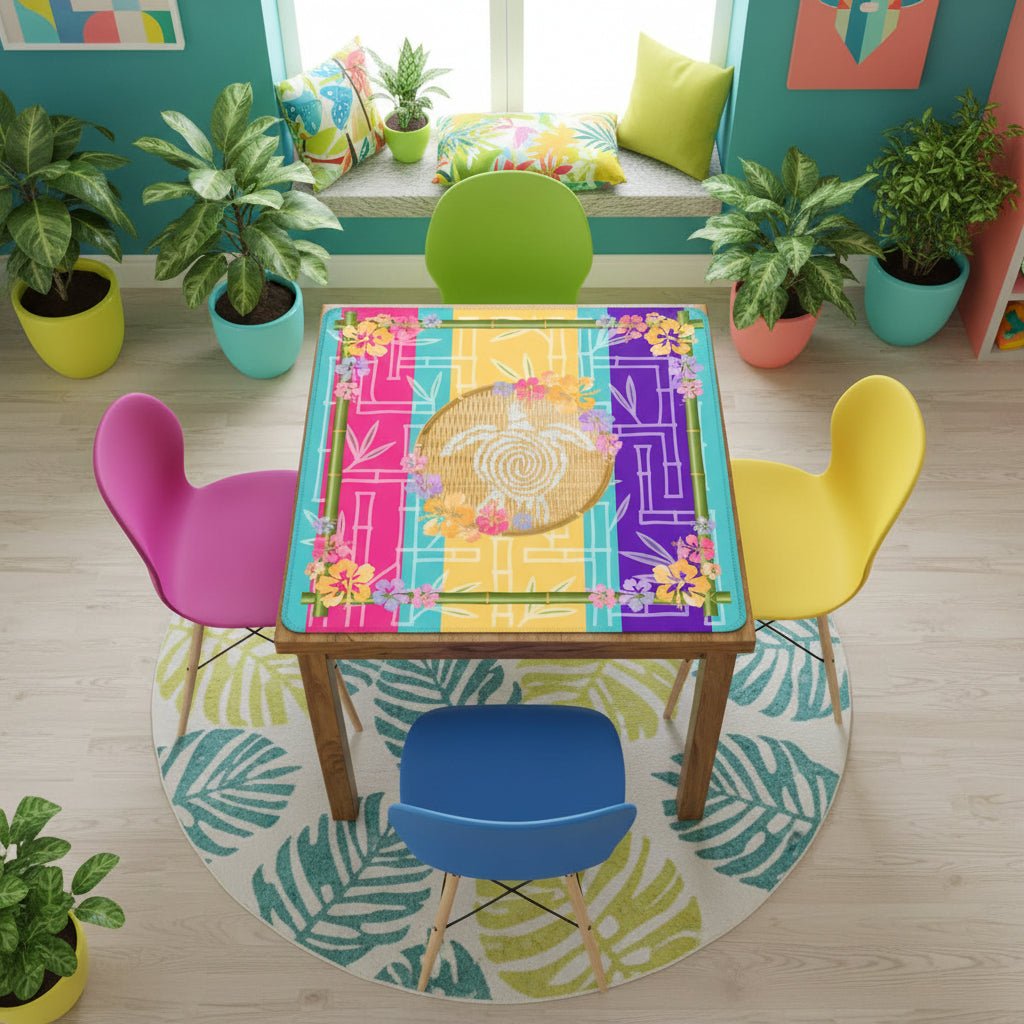 Flairing With Aloha Hawaii Mahjong Mat