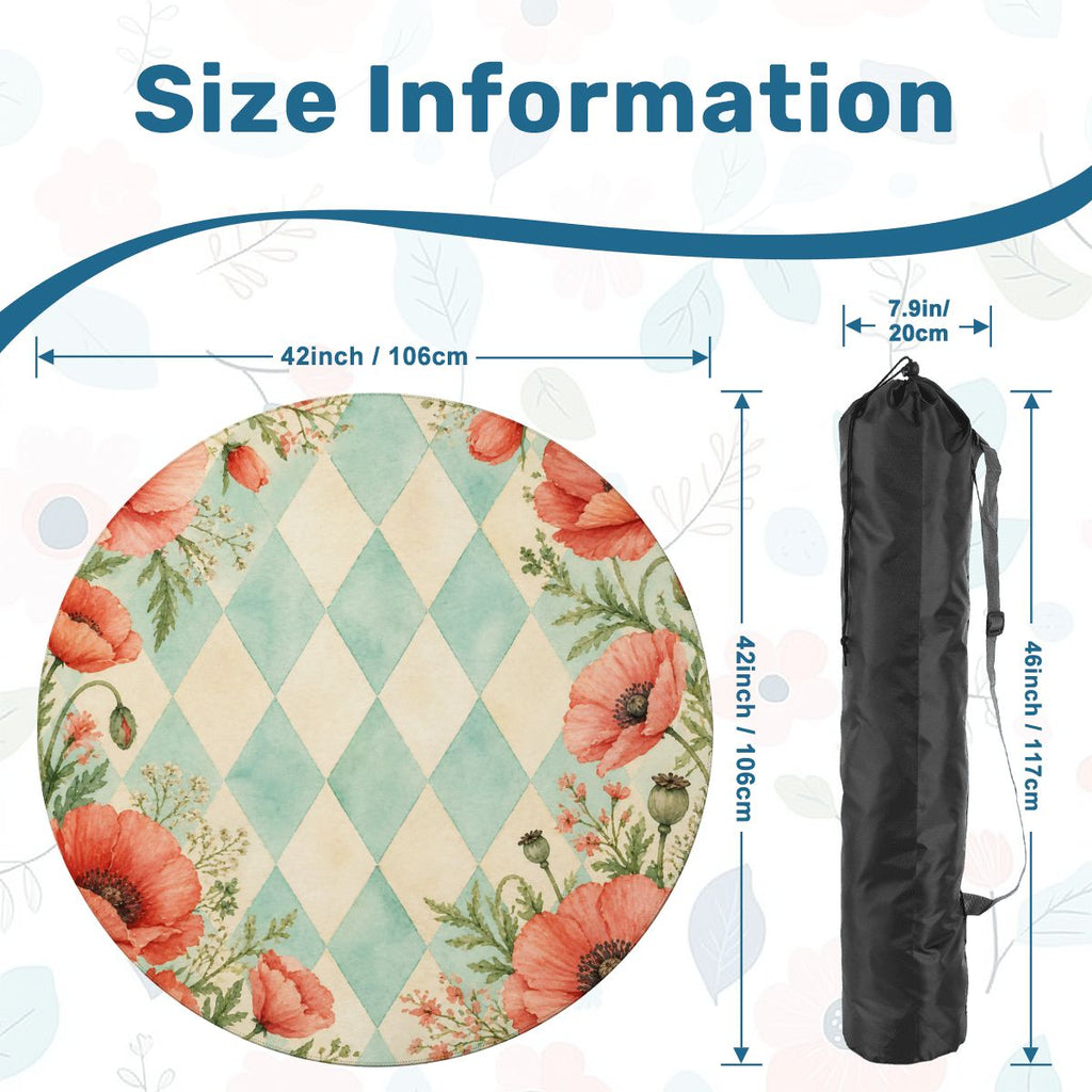 Harlequin Romance Poppy Play Round Mahjong Mat