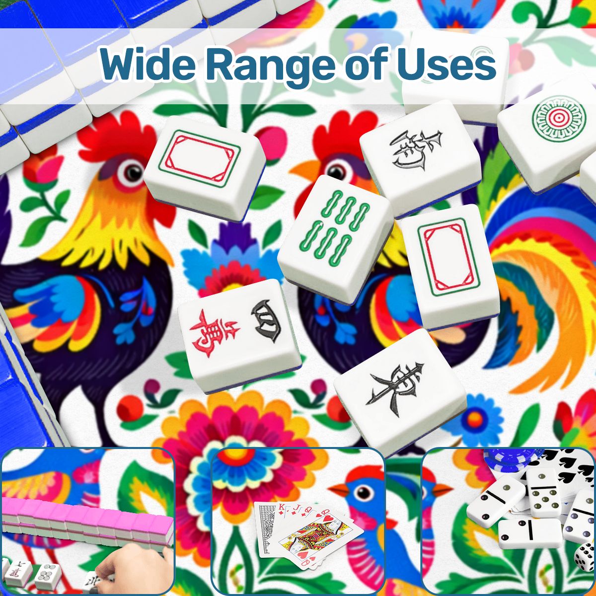 Wycinanki  Polish Folk Art, Rooster Mahjong Mat