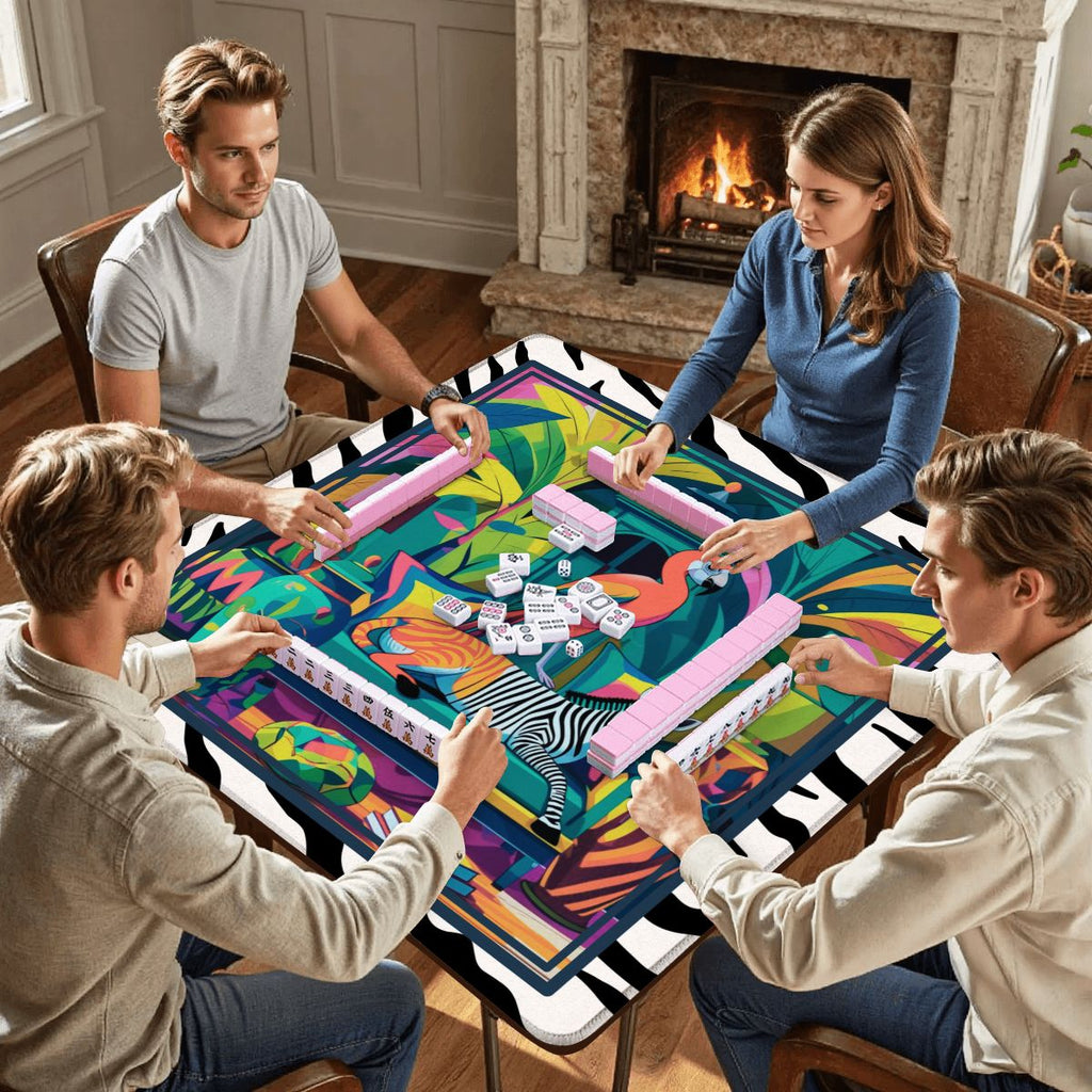 Wild Thang Animal Safari Mahjong Mat 33"x33