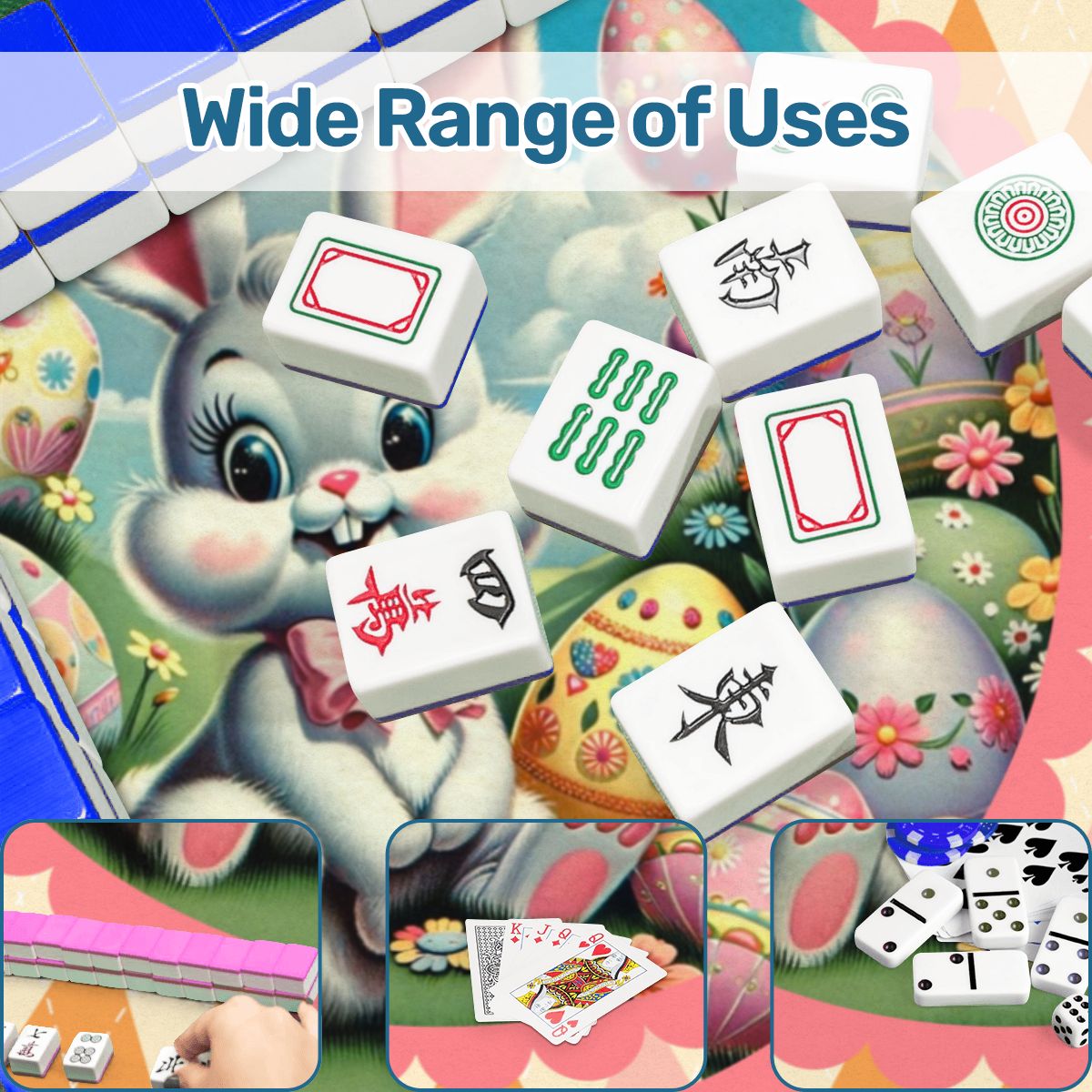 Hippity Hop Spring Bunny Mahjong Mat