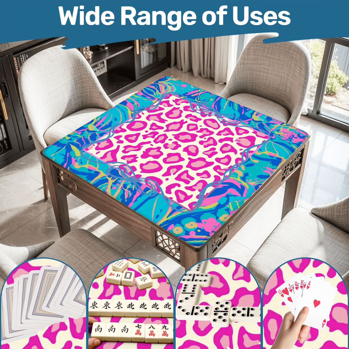 Preppy Pastel Whimsy Garden Club Mahjong Mat