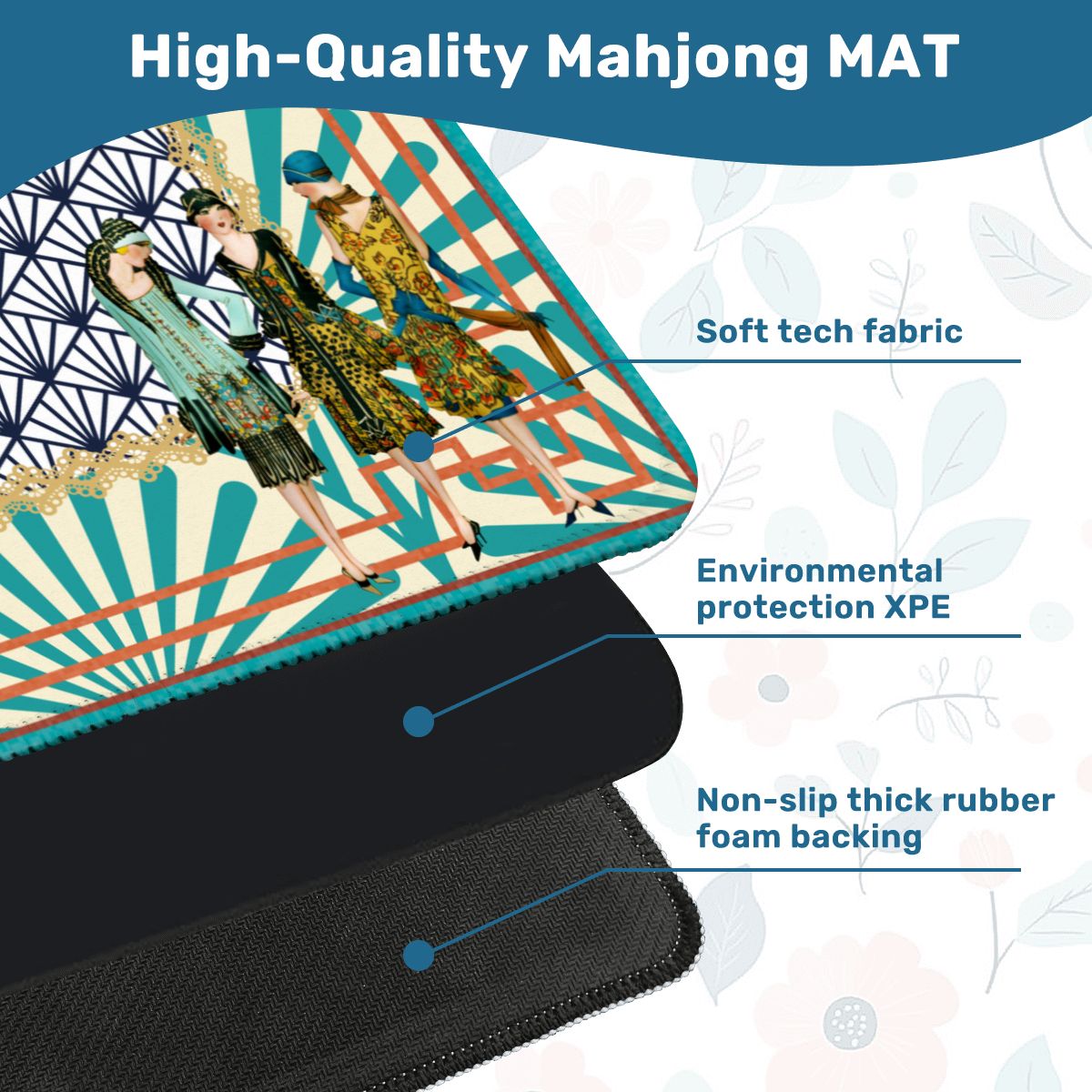 The Roaring 1920's Art Deco Mahjong Mat