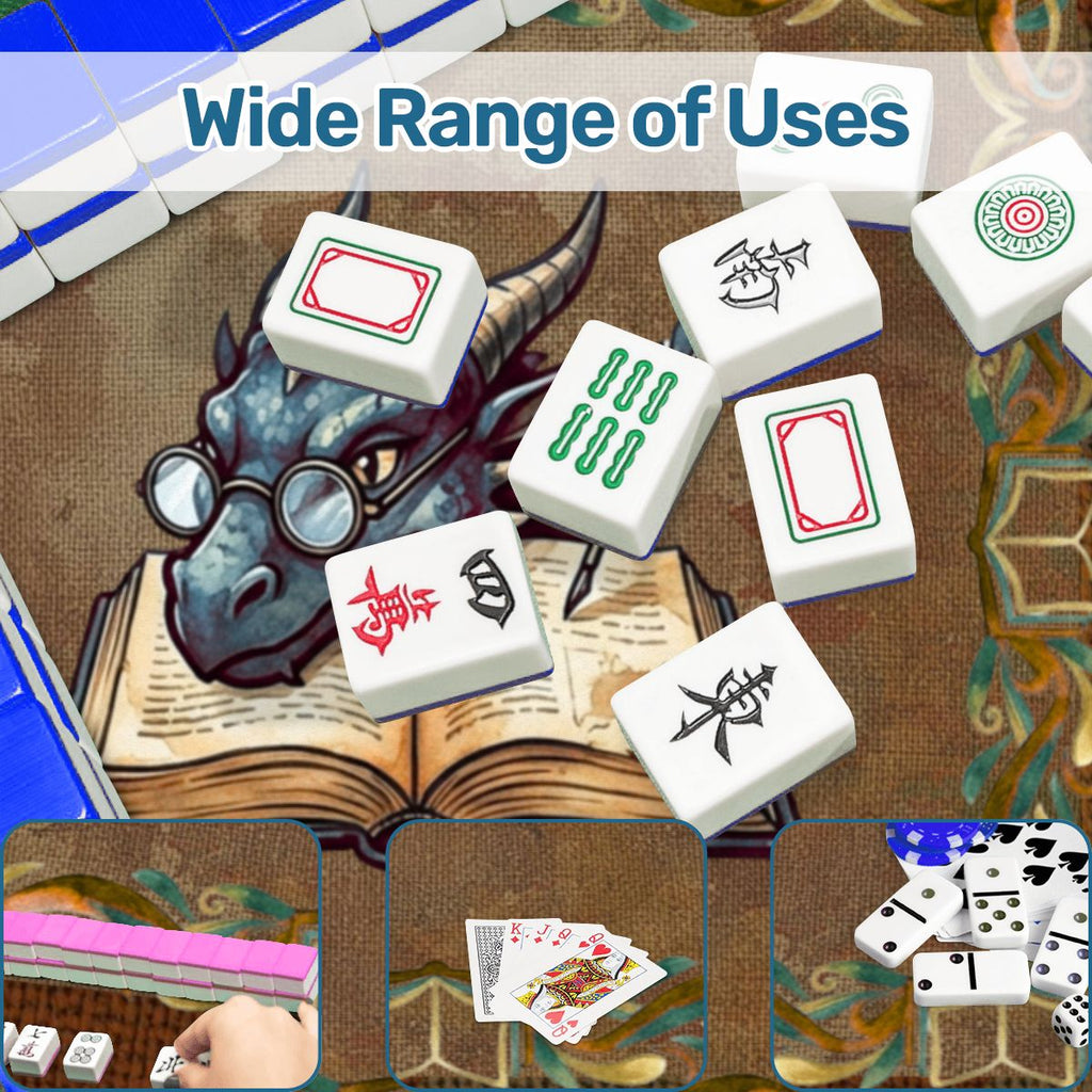 Dragon Of All Tales Faux Needlepoint Mahjong Mat