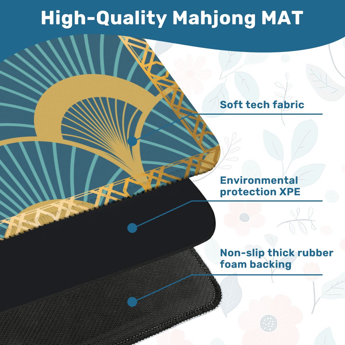 Art Deco Mahjong Mat Lady Luck’s Teal Lounge