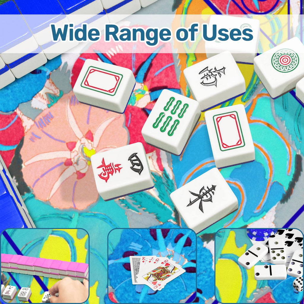Capri Sunshine Floral Art Deco Mahjong Mat
