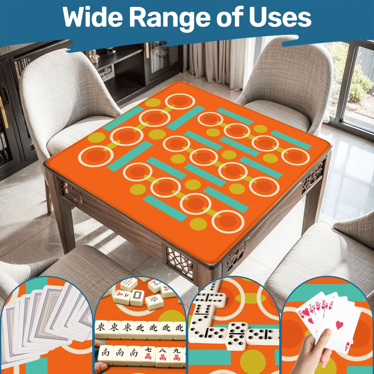 Palm Springs Orange Mahjong Mat