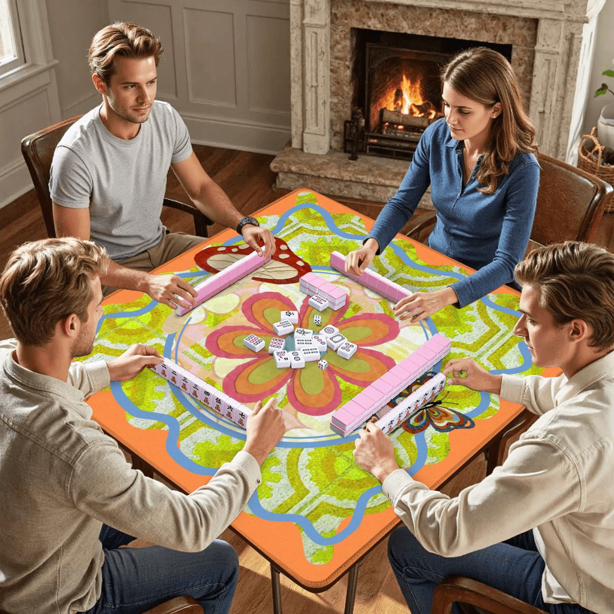 Granny’s Happy Shroom Zoom Mahjong Mat