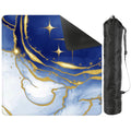 Into The Mystic Marbled Blue Gold Mahjong Mat