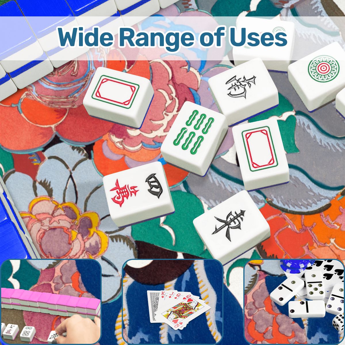 Art Deco Floral Bouquet Mahjong Mat