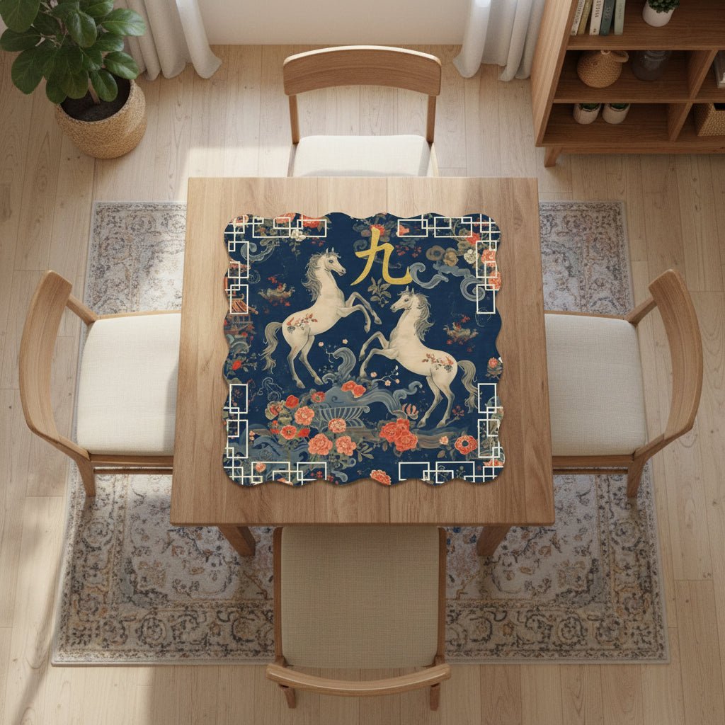 Year Of The Firehorse 2026 Scalloped Mahjong Mat
