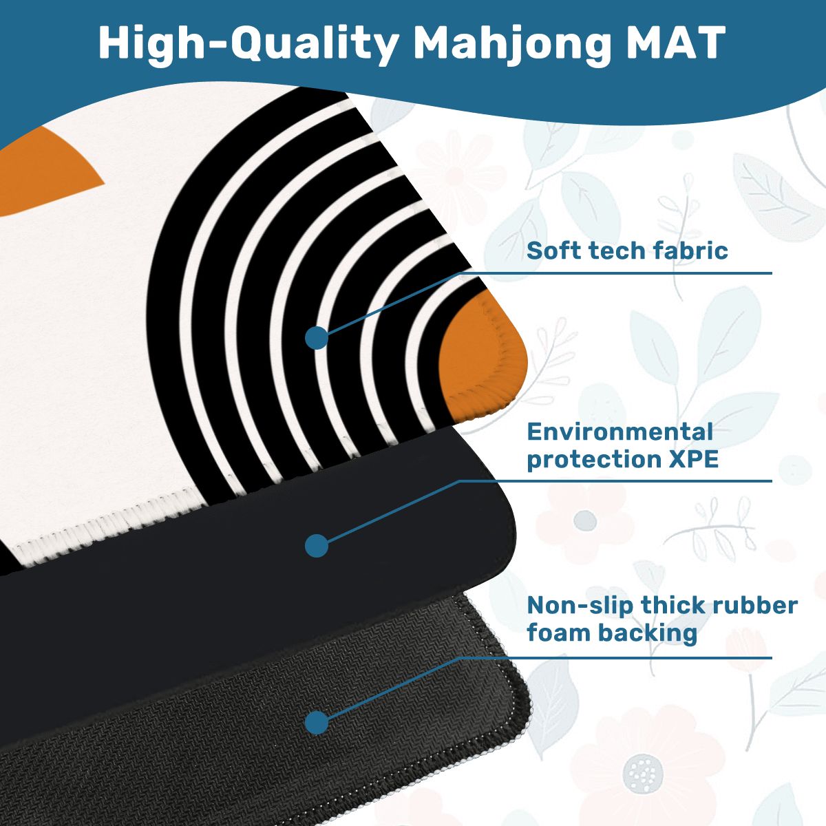 Calm Before Clack Modern Minimalist Geometric Designed Mahjong Mat