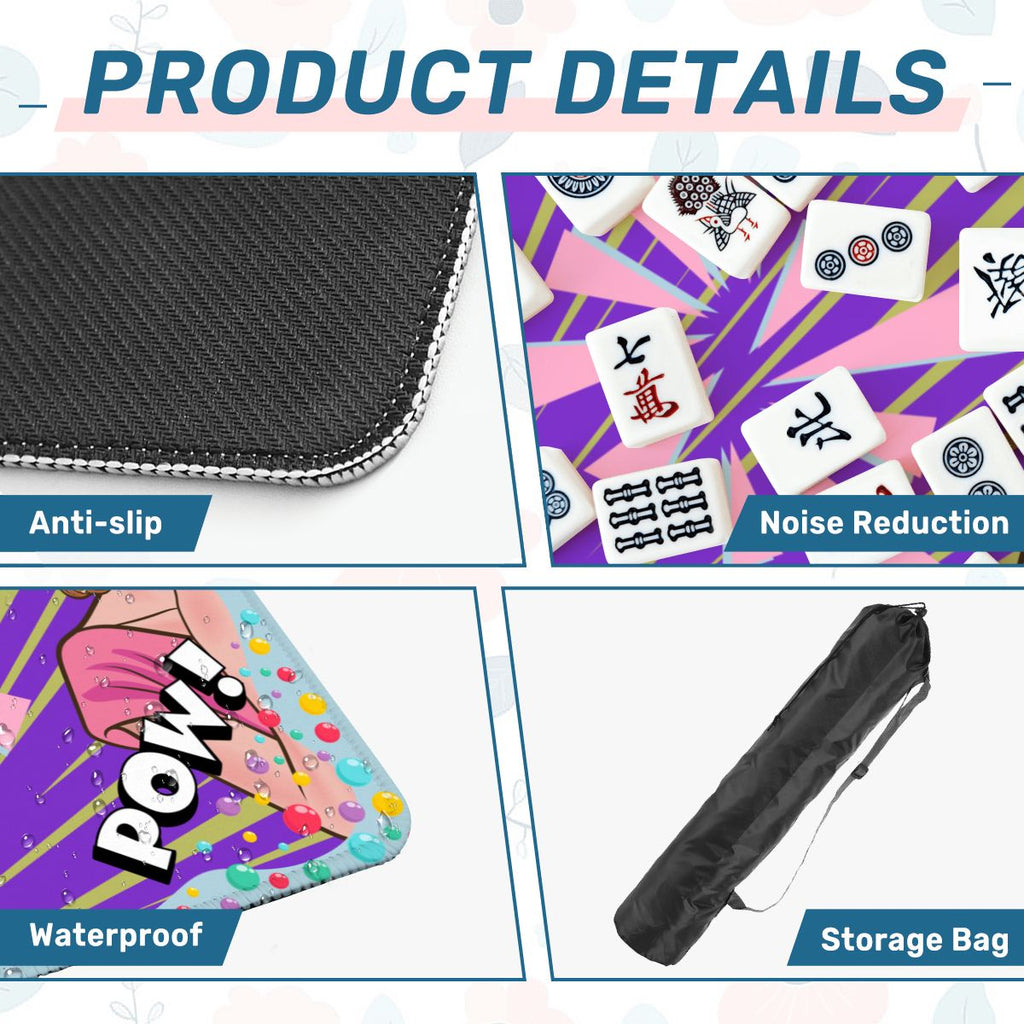 Purple Pop Art Mahjong Mat