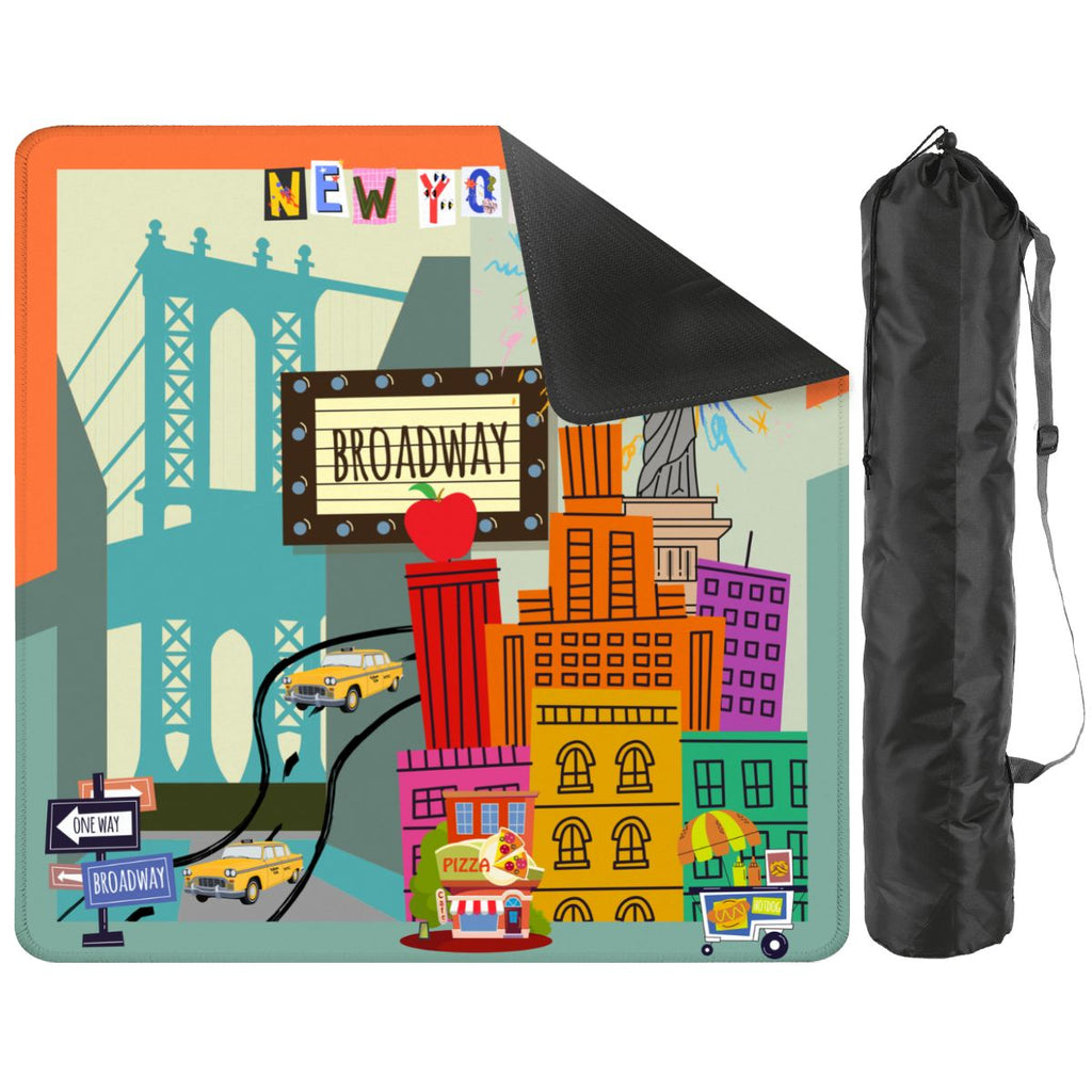 NYC On Broadway New York Cityscape Mahjong Mat