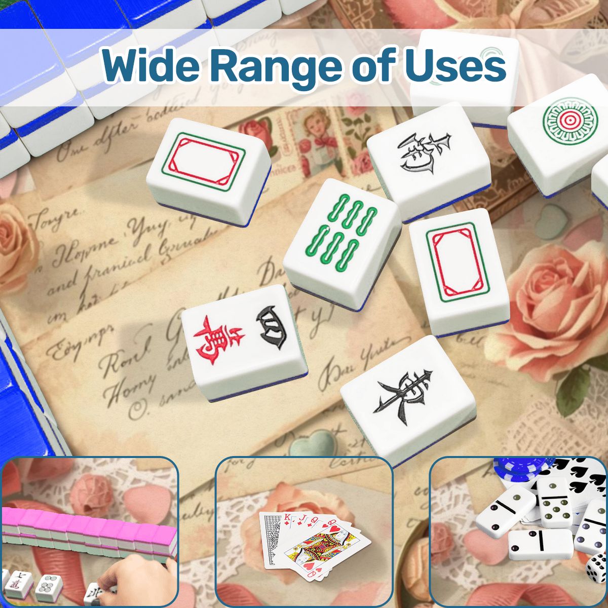 French Love Letter Victorian Mahjong Mat Lettre D'amour