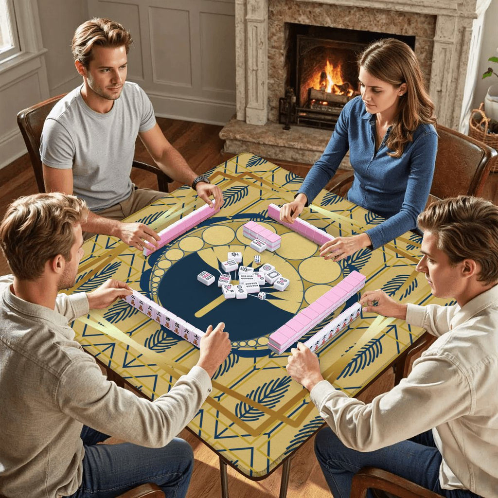 Art Deco Gold Leaf Mahjong Mat