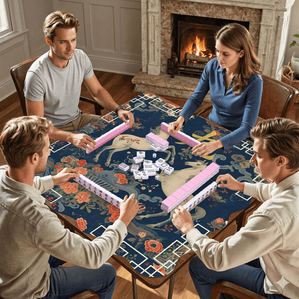 Year Of The Firehorse 2026 Scalloped Mahjong Mat